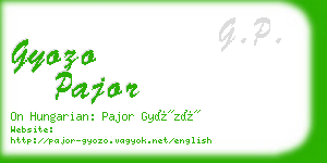 gyozo pajor business card